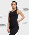 Luna Seamless Tank - Black