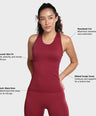 Luna Seamless Tank - Berry Red
