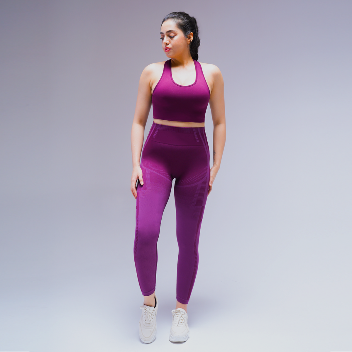 Contour Seamless Leggings - Deep Plum