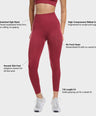 Nova Seamless Sculpt Leggings - Berry Red