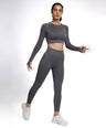 Celeste Long Sleeve Top - Grey Stone