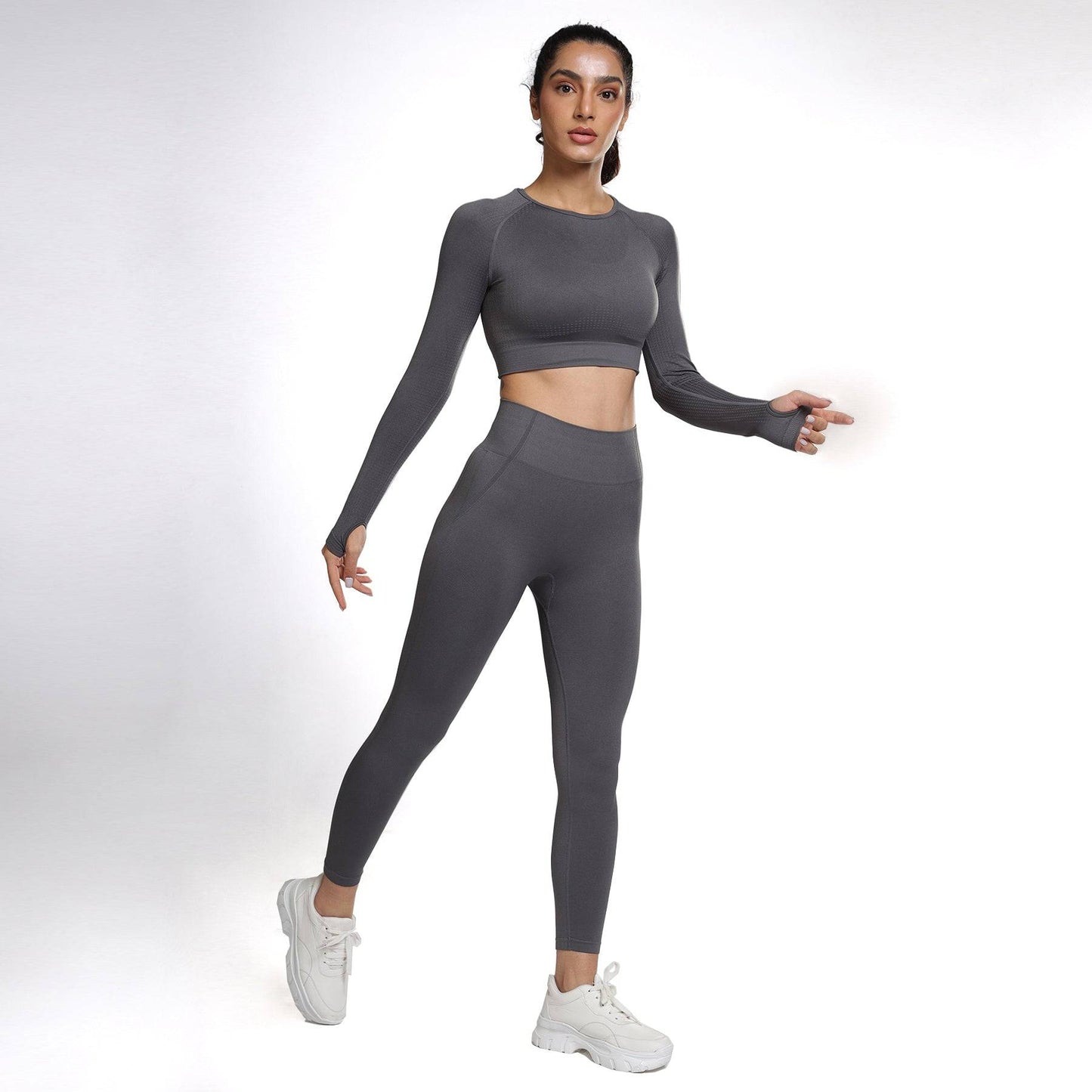 Celeste Long Sleeve Top - Grey Stone
