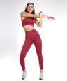 Nova Seamless Sculpt Leggings - Berry Red