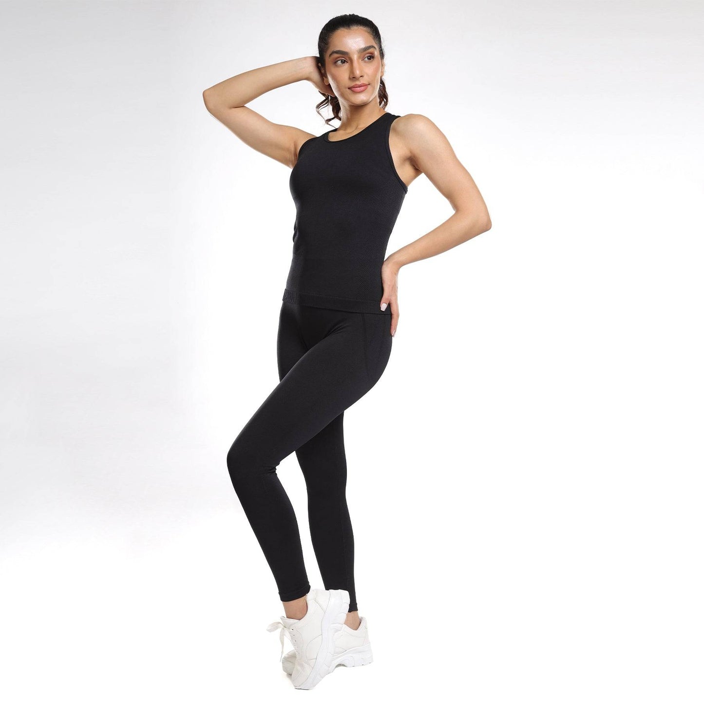 Luna Seamless Tank - Black