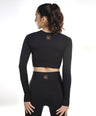 Pack of 2: Long Sleeve Tops - Black & Berry Red