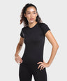 Aria Seamless Tee - Black