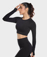Pack of 2: Long Sleeve Tops - Black & Berry Red