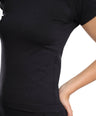 Aria Seamless Tee - Black