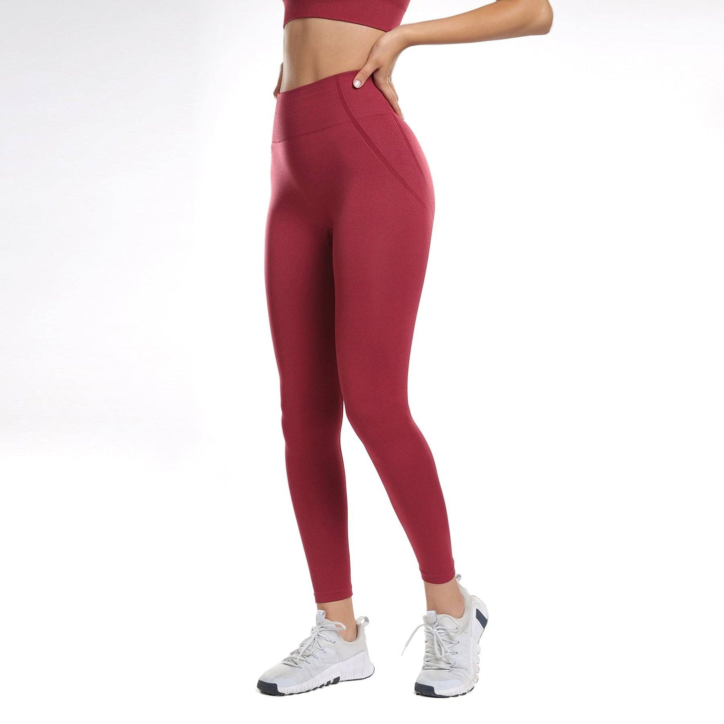 Nova Seamless Sculpt Leggings - Berry Red