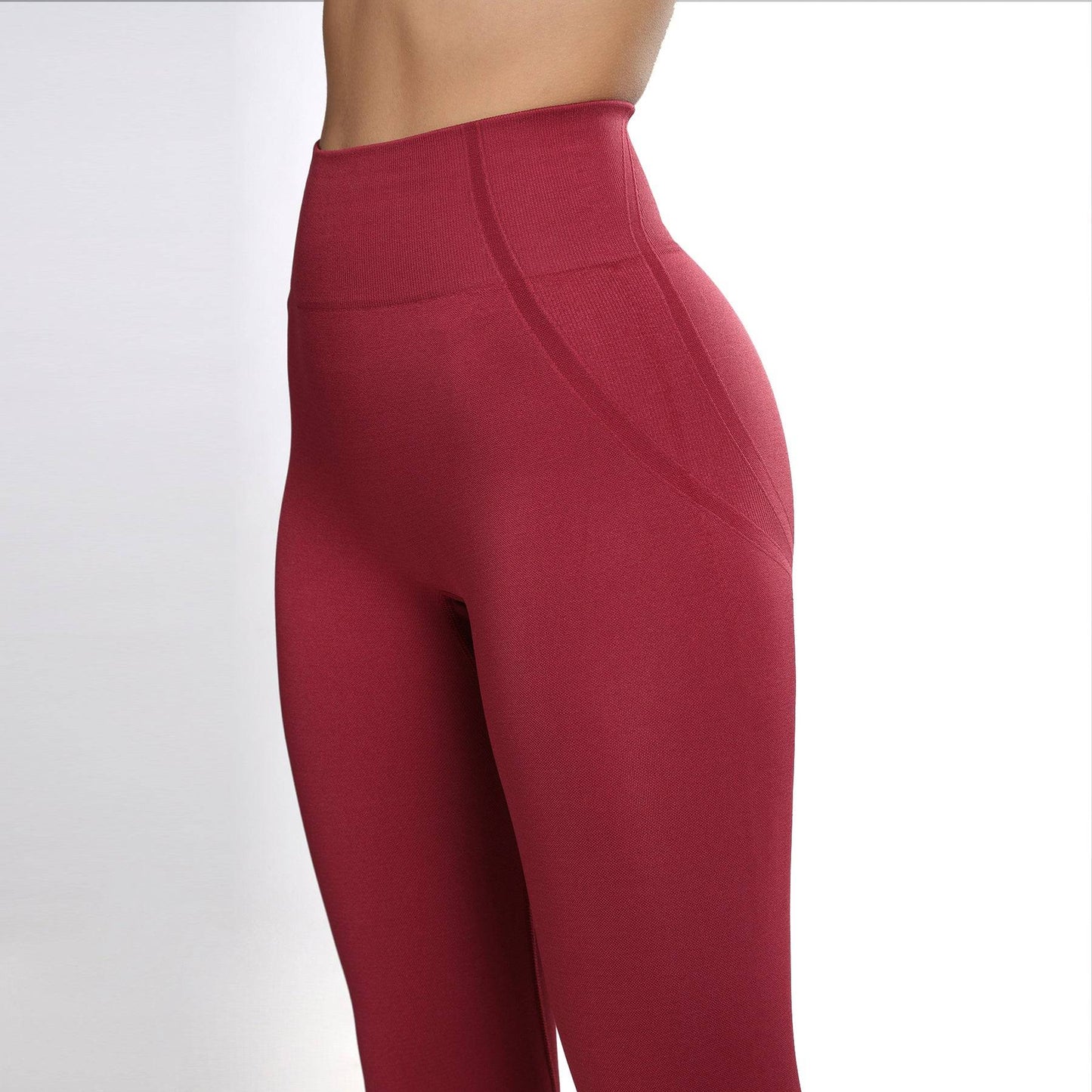 Nova Seamless Sculpt Leggings - Berry Red