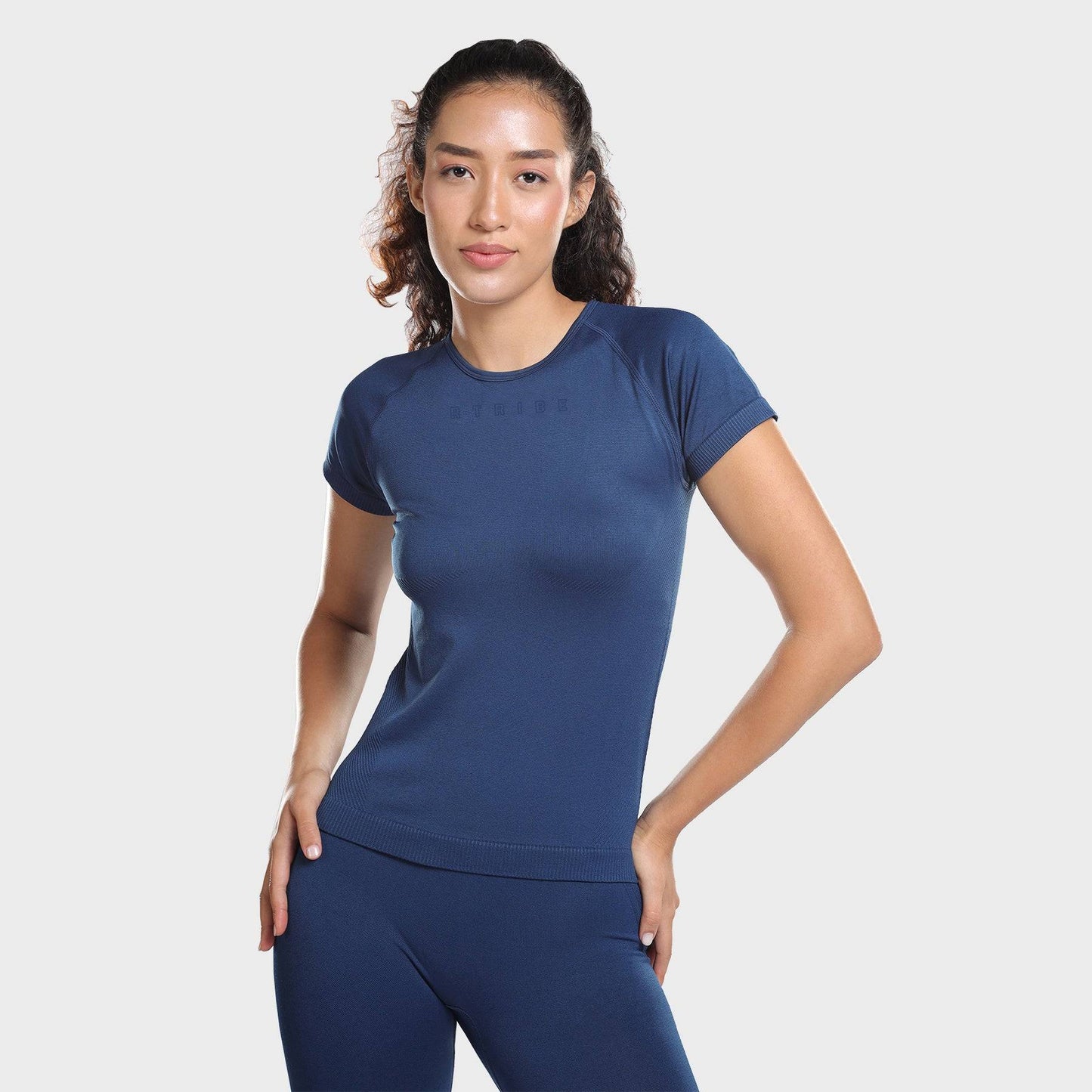 Aria Seamless Tee - Eclipse Blue