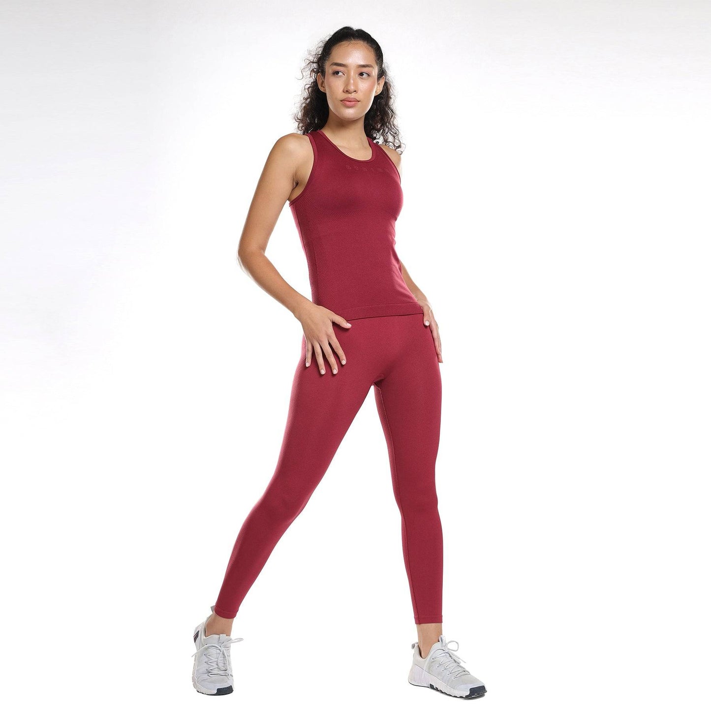 Luna Seamless Tank - Berry Red