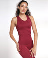 Luna Seamless Tank - Berry Red