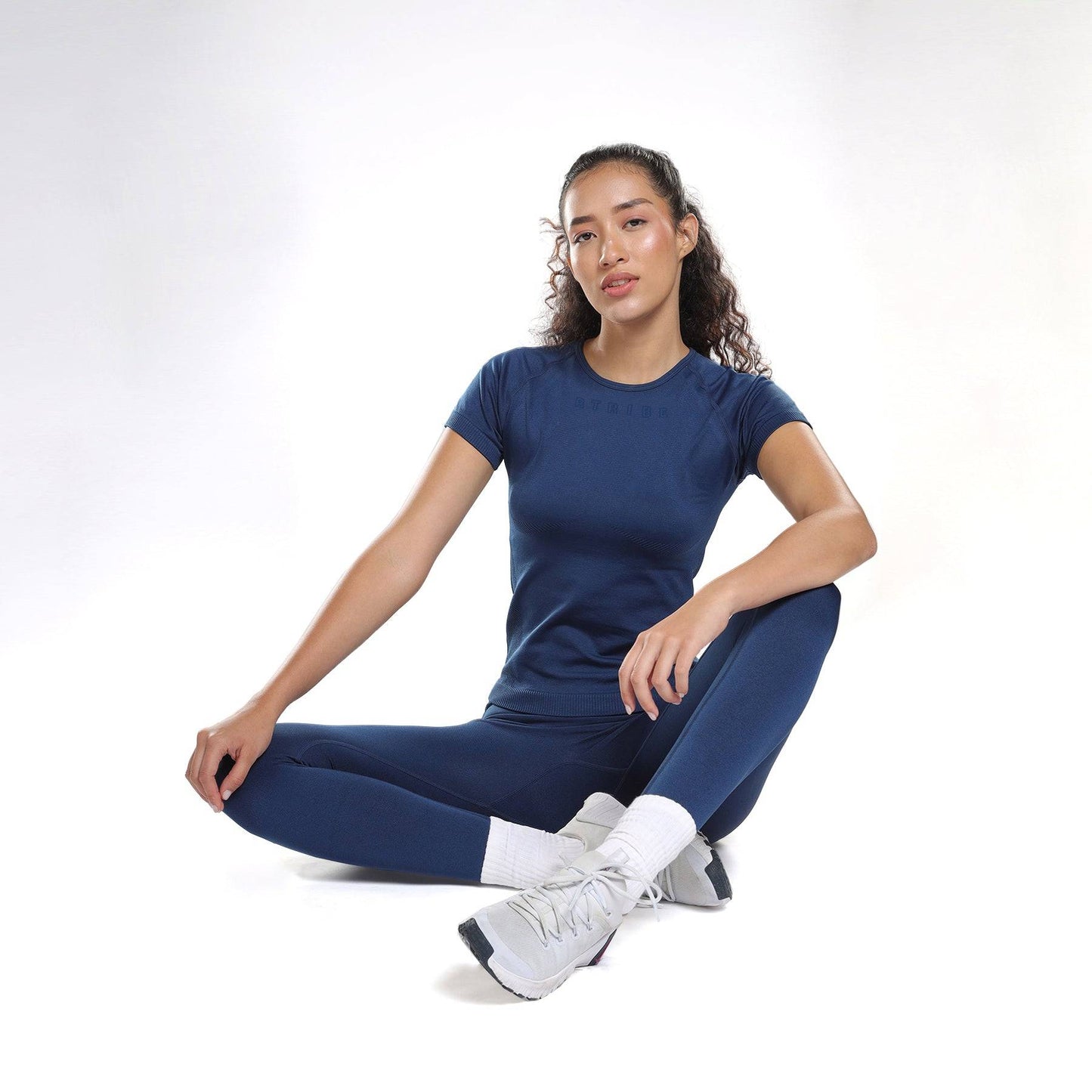 Aria Seamless Tee - Eclipse Blue