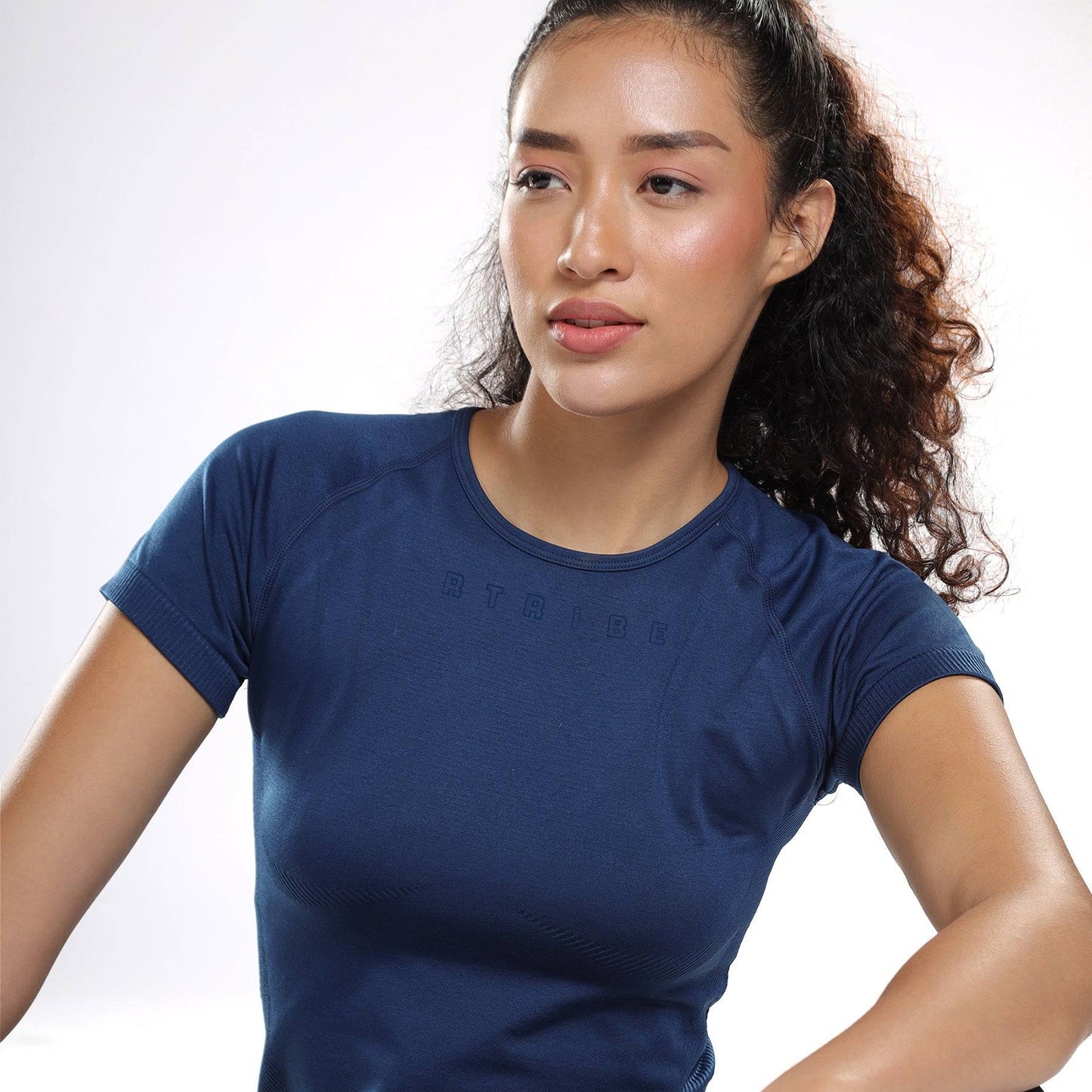 Aria Seamless Tee - Eclipse Blue