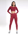 Celeste Long Sleeve Top - Berry Red