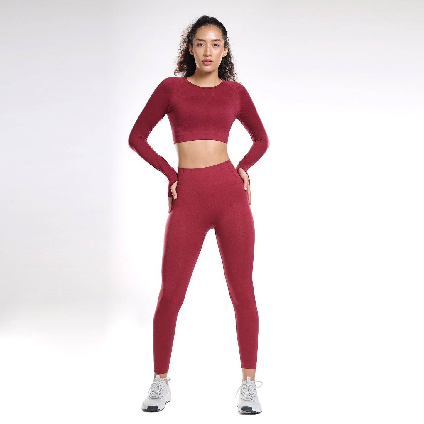 Celeste Long Sleeve Top - Berry Red