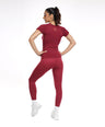Aria Seamless Tee - Berry Red