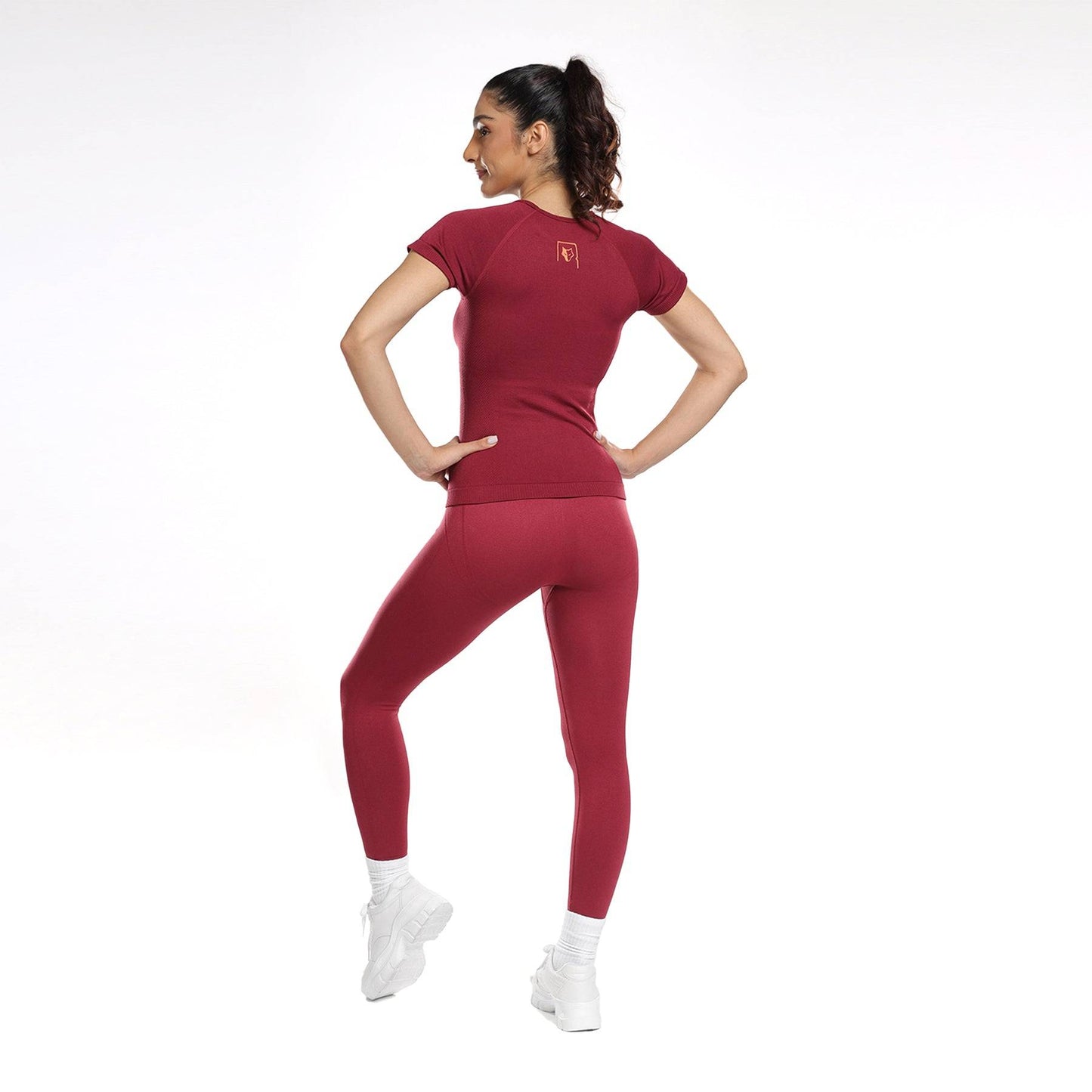 Aria Seamless Tee - Berry Red