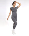 Aria Seamless Tee - Grey Stone