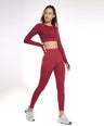 Celeste Long Sleeve Top - Berry Red