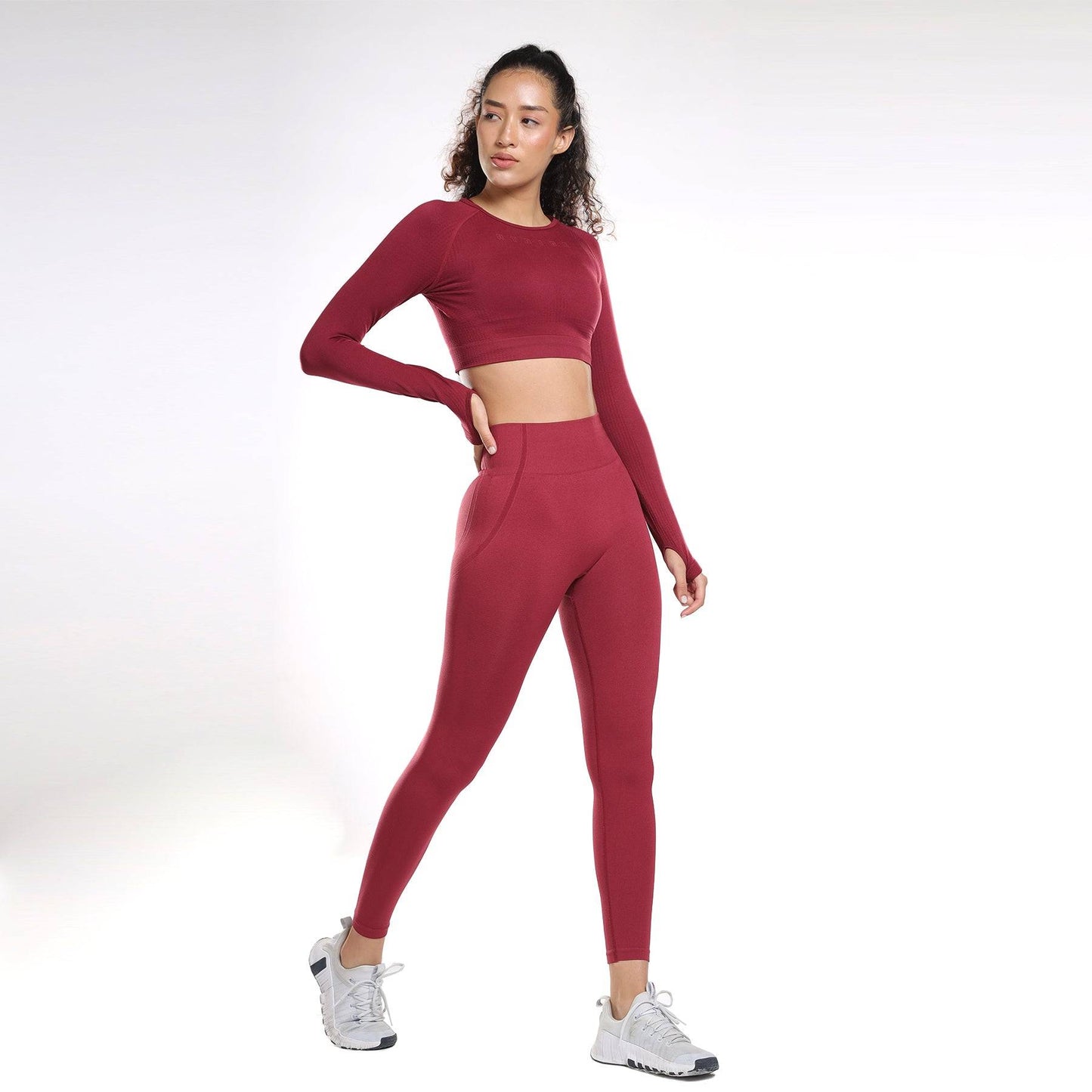 Celeste Long Sleeve Top - Berry Red