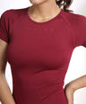 Aria Seamless Tee - Berry Red