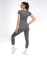 Aria Seamless Tee - Grey Stone