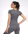 Aria Seamless Tee - Grey Stone