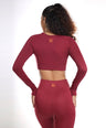 Celeste Long Sleeve Top - Berry Red