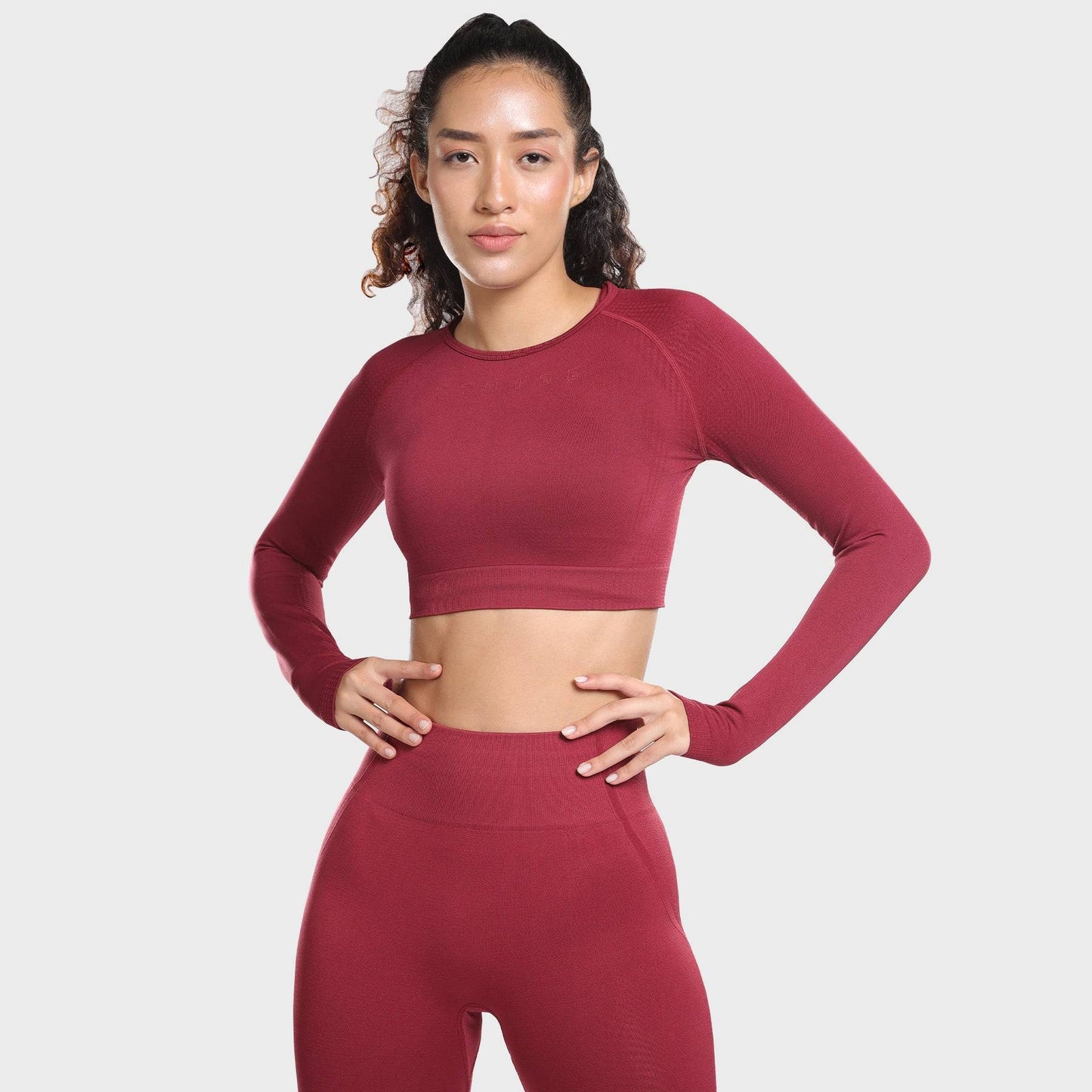 Celeste Long Sleeve Top - Berry Red