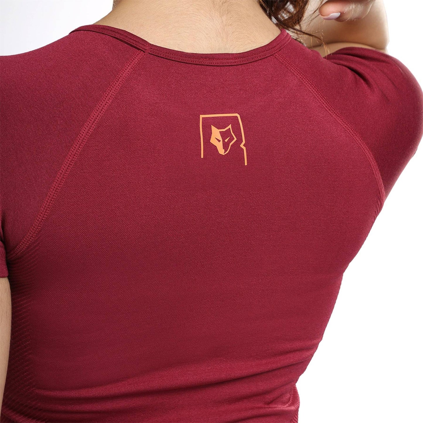 Aria Seamless Tee - Berry Red