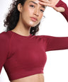 Celeste Long Sleeve Top - Berry Red