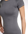 Aria Seamless Tee - Grey Stone