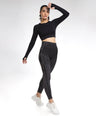 Eclipse Seamless Contour Leggings - Black Grey