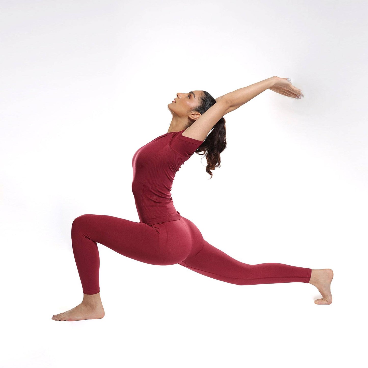 Aria Seamless Tee - Berry Red