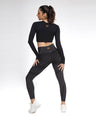 Eclipse Seamless Contour Leggings - Black Grey