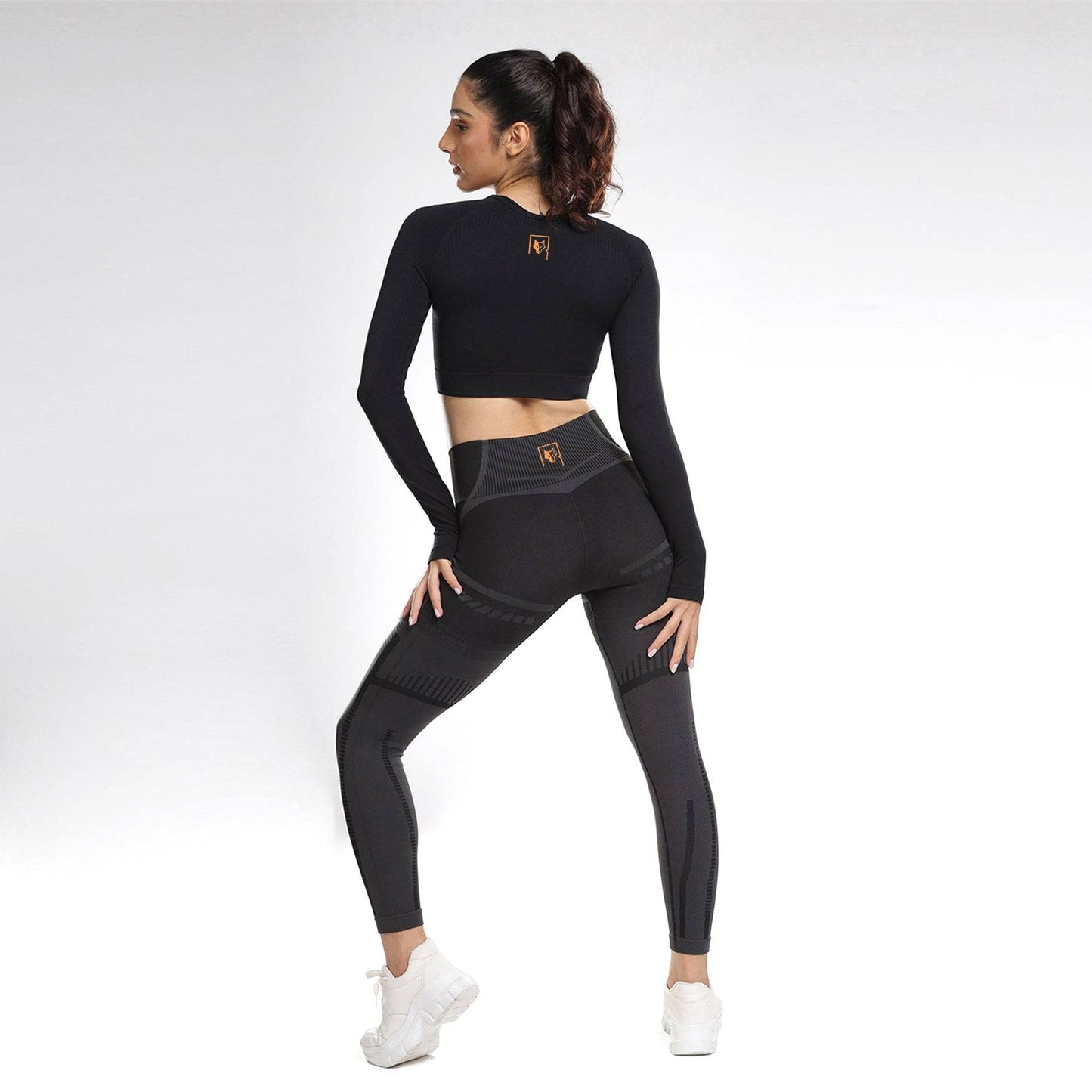 Eclipse Seamless Contour Leggings - Black Grey