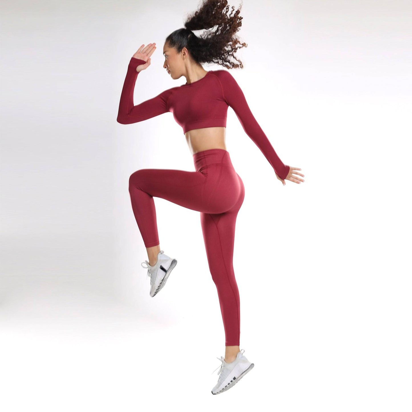 Celeste Long Sleeve Top - Berry Red