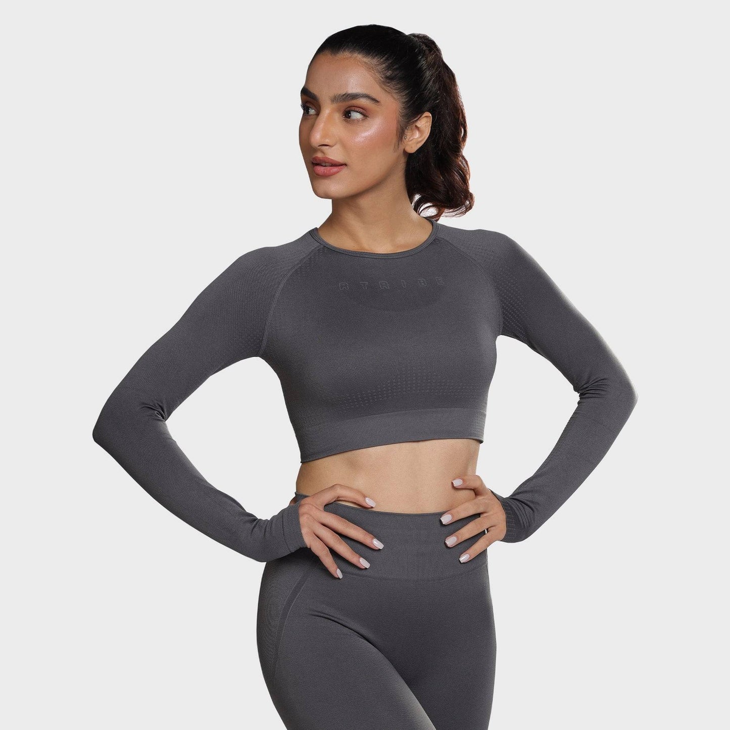 Celeste Long Sleeve Top - Grey Stone