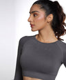 Celeste Long Sleeve Top - Grey Stone