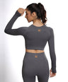 Celeste Long Sleeve Top - Grey Stone