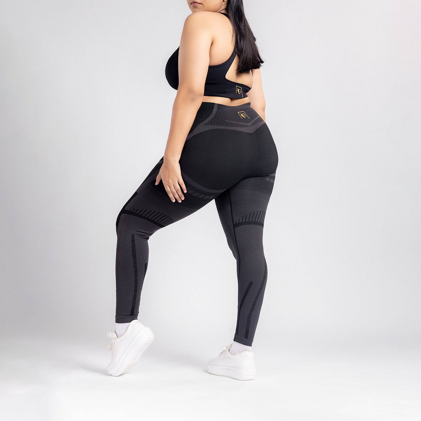 Eclipse Seamless Contour Leggings - Black Grey