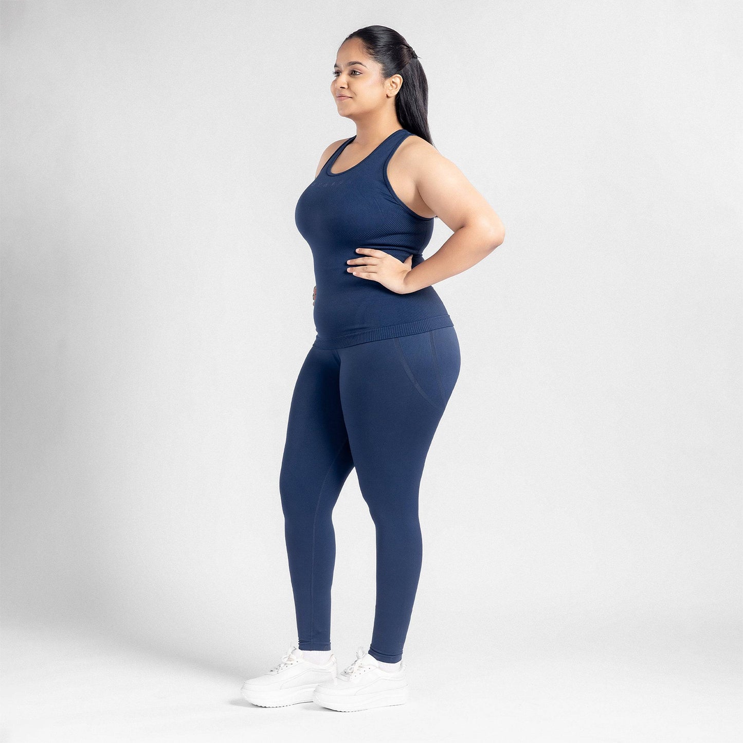 Luna Seamless Tank - Eclipse Blue