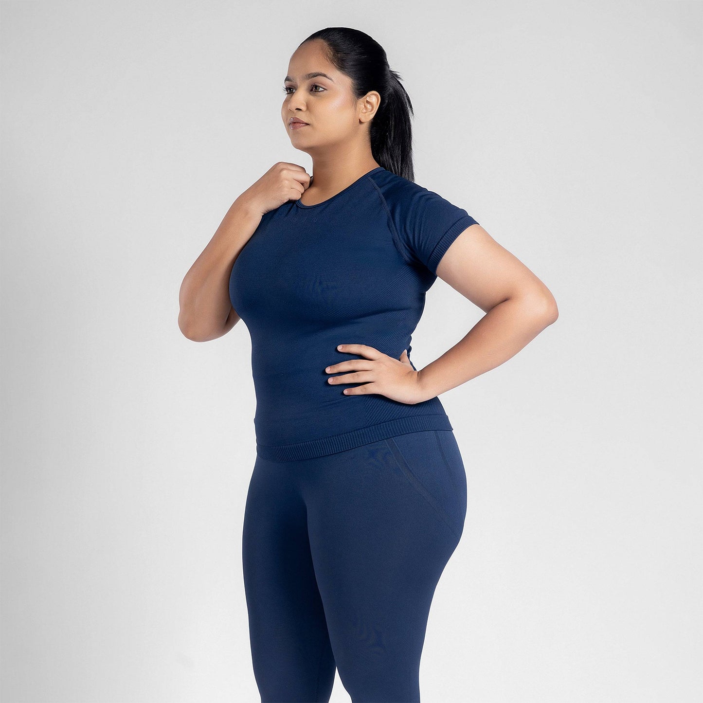 Aria Seamless Tee - Eclipse Blue