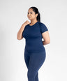 Aria Seamless Tee - Eclipse Blue