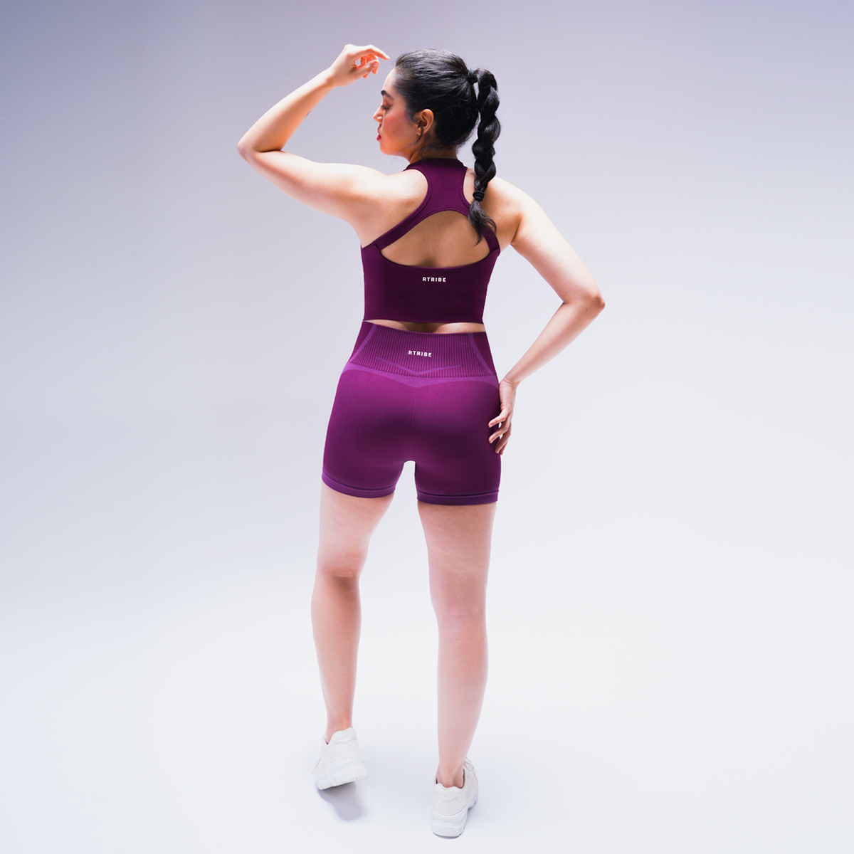 Contour Seamless Shorts - Deep Plum