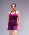 Contour Seamless Shorts - Deep Plum