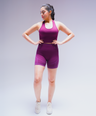 Contour Seamless Shorts - Deep Plum