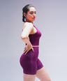 Contour Seamless Shorts - Deep Plum